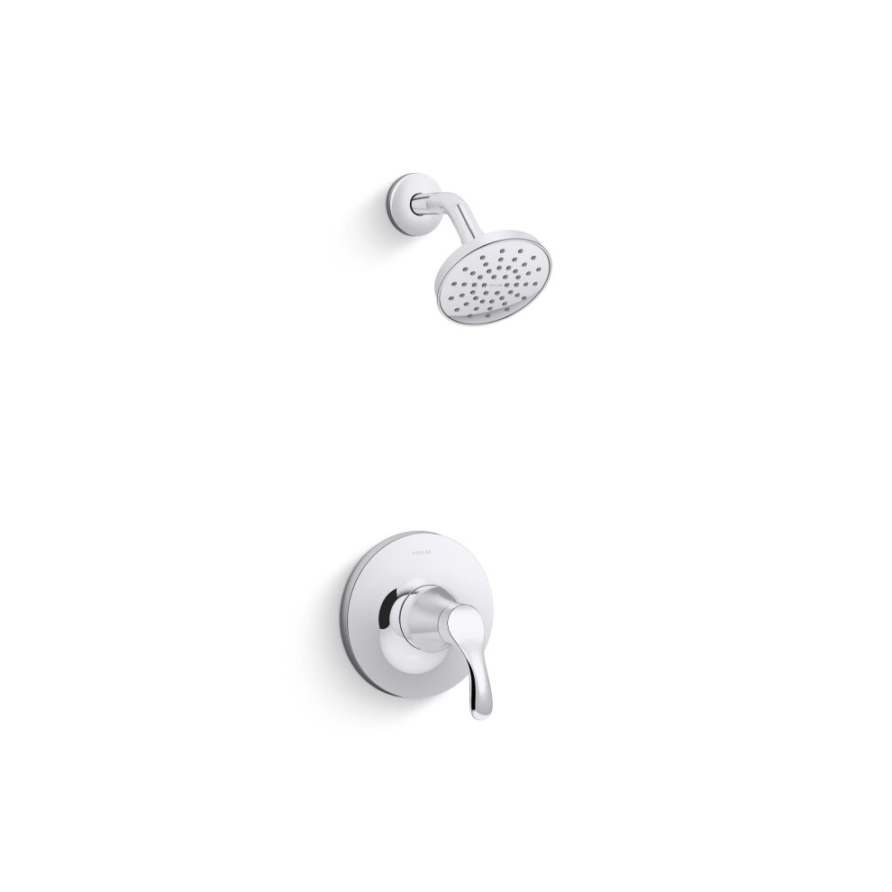 Photos - Shower System KOHLER TS27392-4G-CP Simplice Rite-Temp Shower Trim Set with Single-Function Showerhead 1.75 GPM Includes Faceplace with Lev