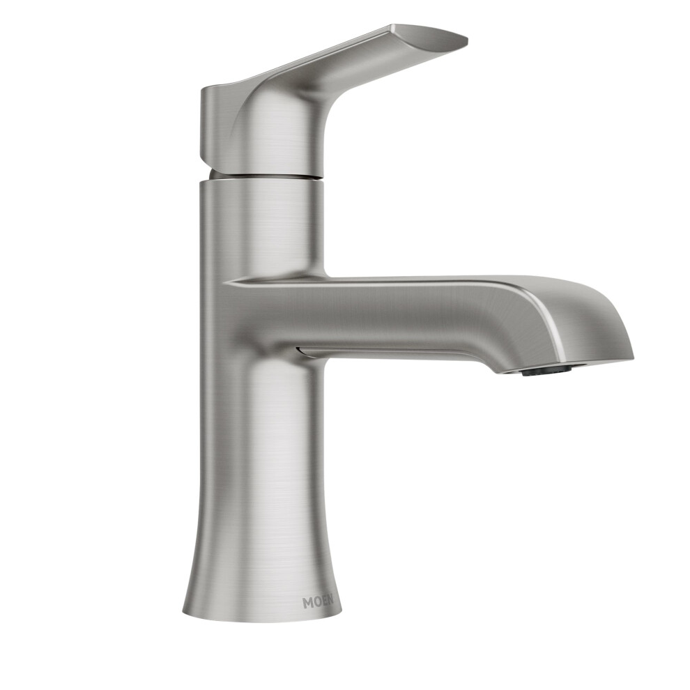 Robinet de salle de bain     une poign   e en nickel bross    Moen LISO Spot Resist One H