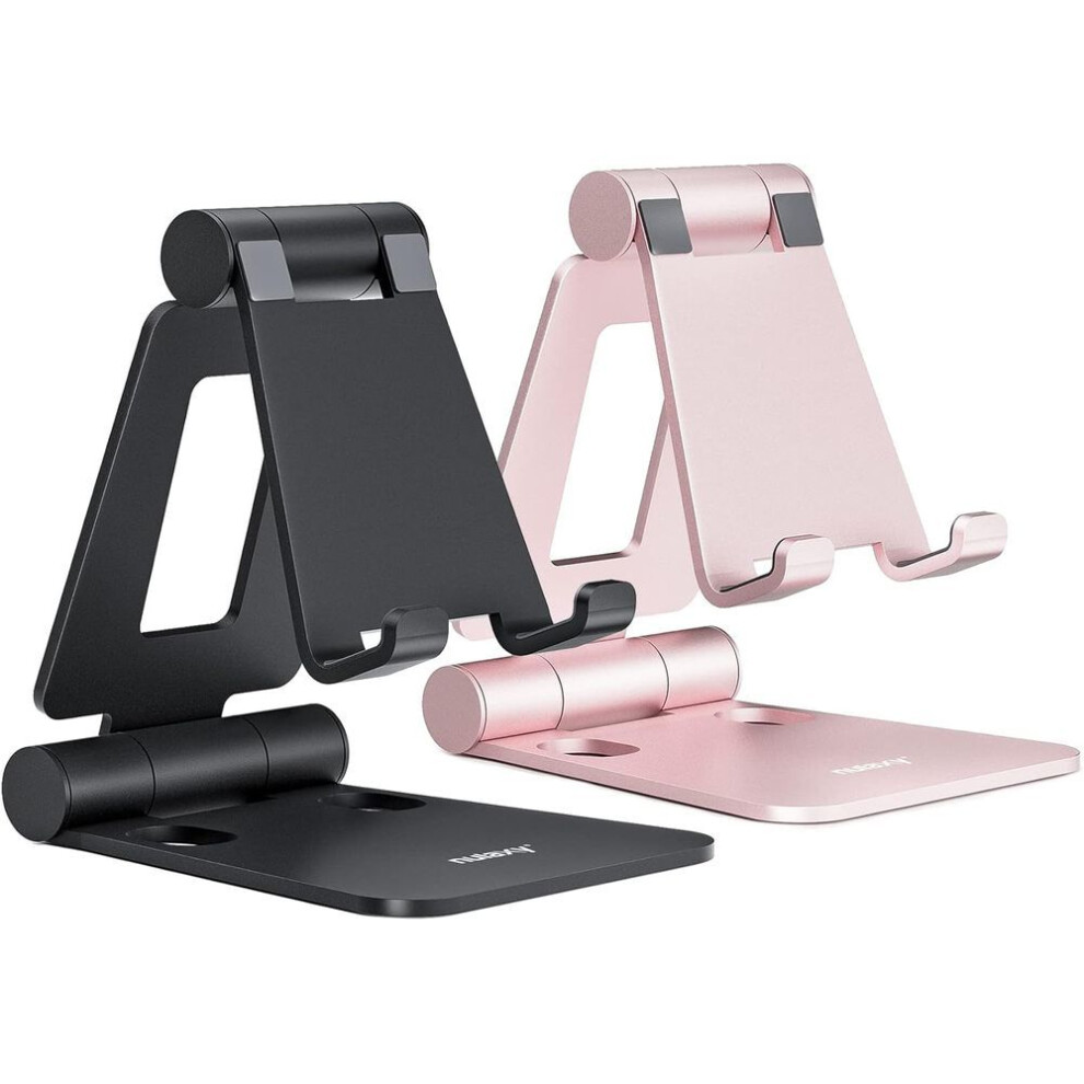 2 Pack Dual Folding Fully Adjustable Foldable Desktop Cell Phone Stand,Compatible With Phone 16 15 14 13 12 Pro Xs Xs Max Xr X 8 700369755923
