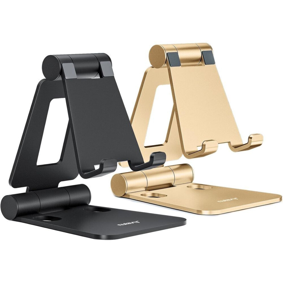 2 Pack Dual Folding Fully Adjustable Foldable Desktop Cell Phone Stand,Compatible With Phone 16 15 14 13 12 Pro Xs Xs Max Xr X 8 700369755954