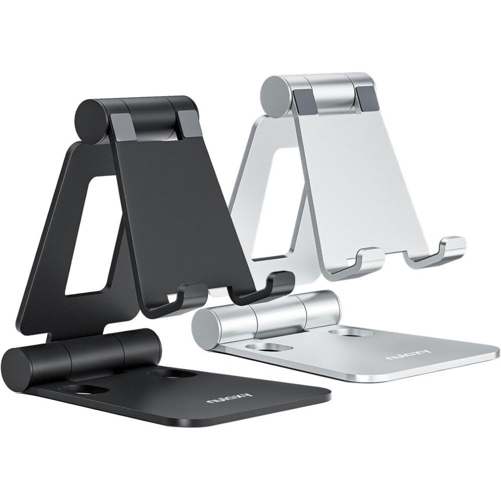 2 Pack Dual Folding Fully Adjustable Foldable Desktop Cell Phone Stand,Compatible With Phone 16 15 14 13 12 Pro Xs Xs Max Xr X 8 700369755916
