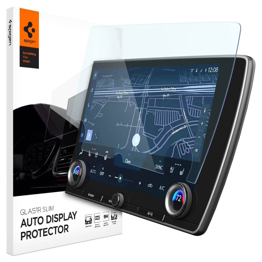 Spigen Tempered Glass Screen Protector [GlasTR Slim] designed for Lexus NX (2022/2023/2024) 14 inch Dashboard Touchscreen - Crystal Clear