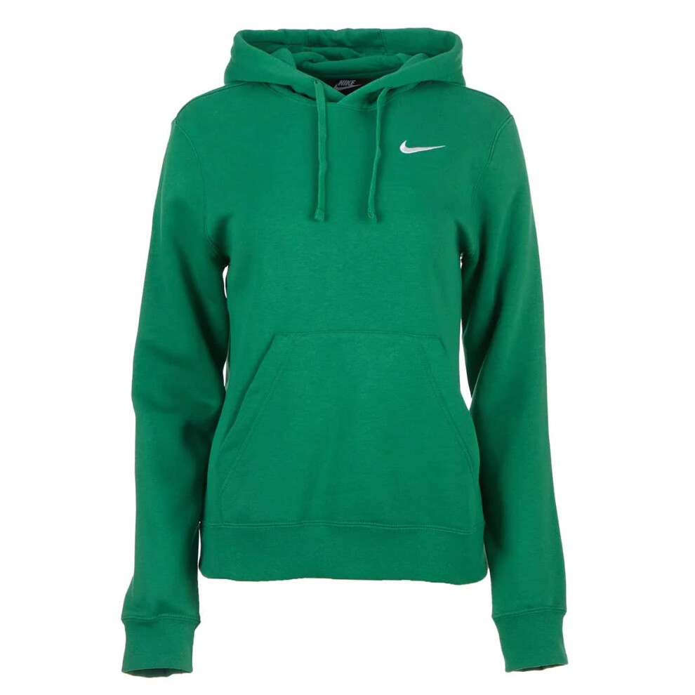Nike Womens Pullover Fleece Hoodie (Kelly Green  Large)
