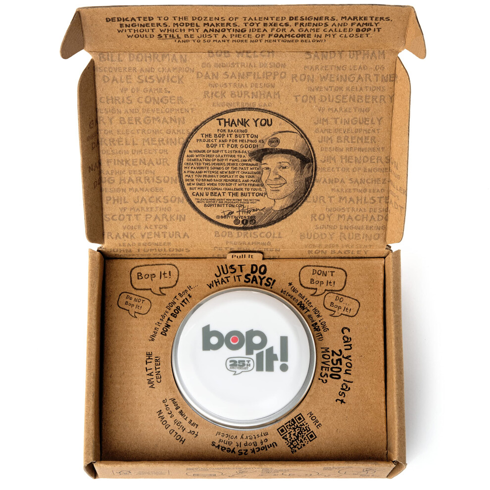 GETMOVIN SPORTS - Bop It - Special 25th Anniversary Inventor Edition  Gift Ready Mailer Box  Retro Throw Back Colors  Perfect Family Game  f-image-OPC-PFN6B8W-NEW