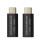 2PCS USB Type-C Data Blocker USB-C Adapter Support Quick Charge(50V/5A) Stop Data Theft (Black) 4