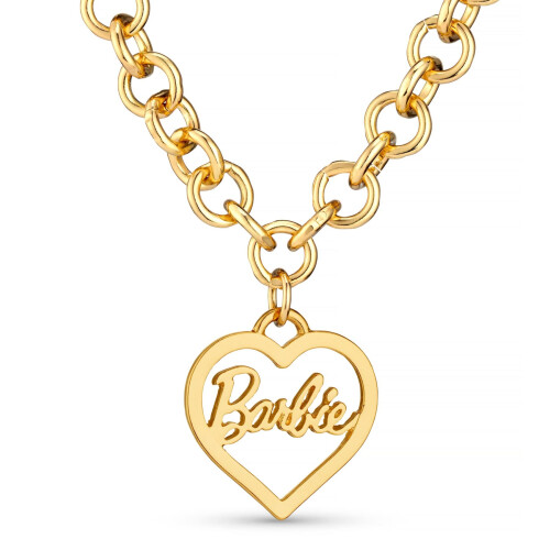 Barbie Colar de cora      o da Barbie Round Link - Ouro 2