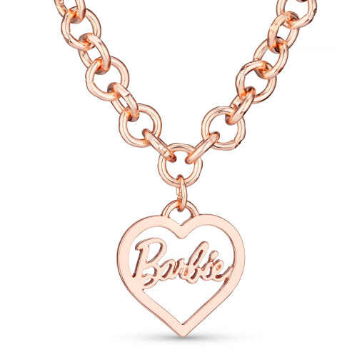 Barbie Colar de cora      o da Barbie Round Link - Rose Gold 2