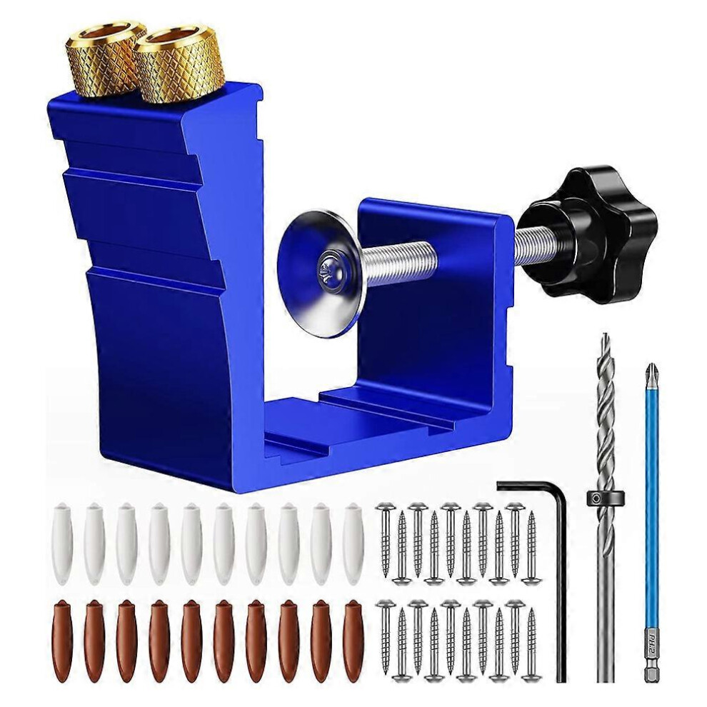 Pocket Hole Jig Kit, Pocket Hole Drill Guide Jig Set For 15 Angled Holes, For Woodworking Angle Dr 5415817216455