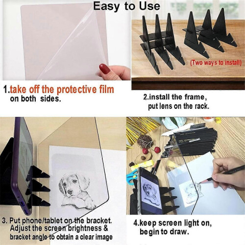 Projection Copy Drawing Board, Art Projector for Tracing, Tracing Projector for Drawing 2Pcs 1
