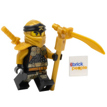 LEGO Ninjago: Cole Κρυσταλλωμένος Μινιφιγούρα με Δίπλα Χρυσά Όπλα