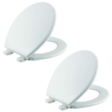 Scaunul de toaleta Mayfair Lannon Slow nchidere Non Slip Wood Heavy Duty Easy Instalare White White 2