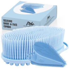 Avilana Silicone Body Scrubber and Silicone Face Scrubber Combo- Showe