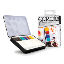Qor Urban Sketch Half Pan Set af Golden 6 Half Pan Watercolors Professional Watercolor Paint Set