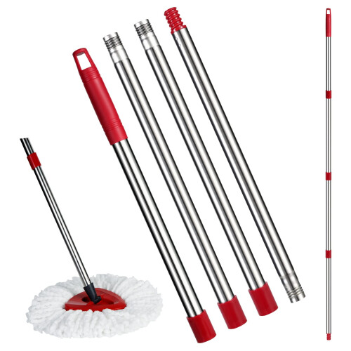 Ersatzgriff f   r Spin Mop     4-teiliger Mopp- oder Besengriff/Stielkomp.