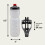 Schwinn Schwinn Διαφανής Αθλητική Φιάλη Νερού και Θήκη, 26 oz ή 750 ml, BPA-Free 2