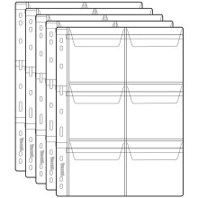 Pagine per collezionare monete Uncle Paul 5 fogli 6 tasche standard inserti per monete CS03506