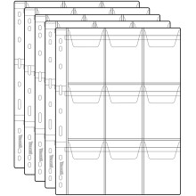 Pagine per Collezionare Monete Uncle Paul 5 Fogli 9 Tasche Inserimenti Standard per Monete CS03509
