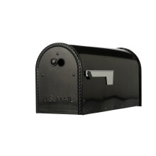 Architektonische Briefk   sten Edwards Post Mount Mailbox aus verzinktem Stahl Kompatibilit   tscode B EM160BAM Schwarz Gro   es Fassungsverm   gen