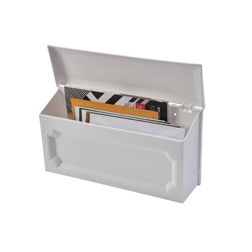 Architectural Mailboxes Windsor Plastic Wall Mount Mailbox, WMH00WAM, White, Small Capacity 2