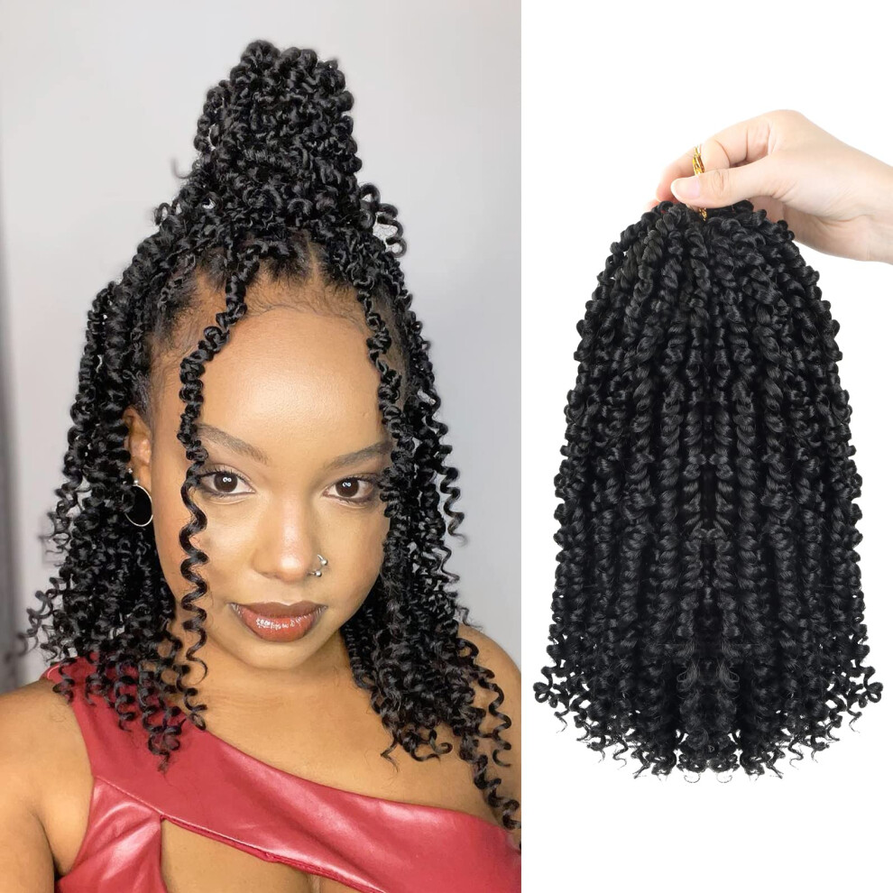 Dubbelbladig Unisex Pre-Twisted Passion Twist Crochet Hair 12 Inch Ombre Passion Twist Hair 8 Packs Ombre Crochet Hair Pre Looped Passion Twists Crochet Braids