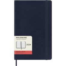 Moleskine 2024 Tagesplaner 12M Gro Saphirblau Softcover (5