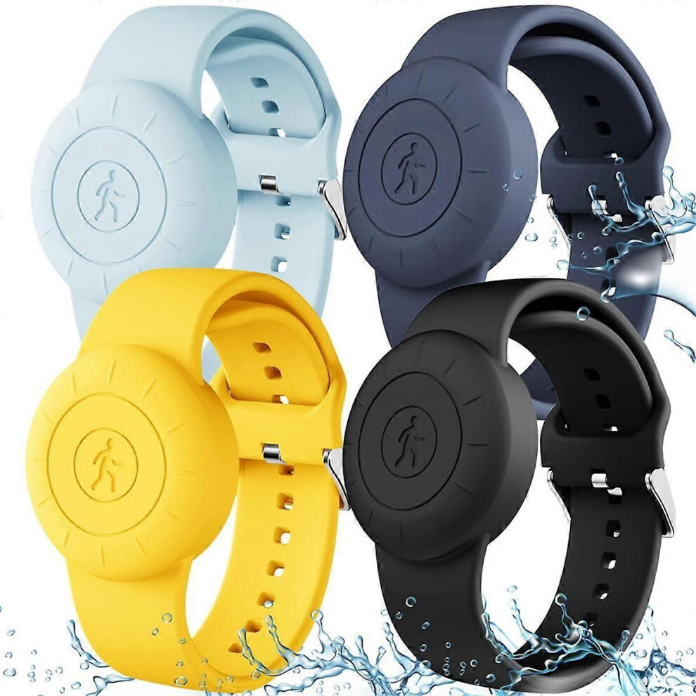 4 Pcs For Wristband Kids Silicone Waterproof Case Bracelet Children For Airtags Case Watch Band A 5415817216837
