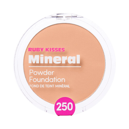 Ruby Kisses Ορυκτή Πιεσμένη Πούδρα Θεμελίωσης, Φυσικό Φινίρισμα 0.35 Οζ (Sand Beige) 1