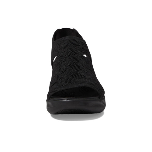 Skechers Skechers Dámské PIER-LITE-Memory Maker Wedge Sandály, Černá/Černá, 9 1