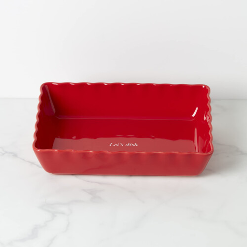 Kate Spade New York Make It Pop Rectangle Baking Dish  one size  Red 2