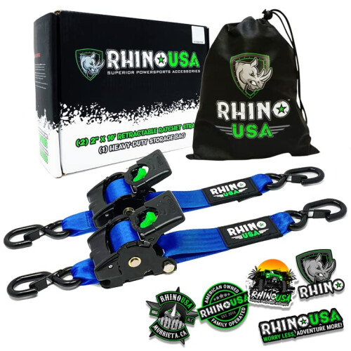 Rhino USA Αναδιπλούμενοι Ιμάντες Στήριξης (2PK) - 3,033lb Μέγιστη Αντοχή