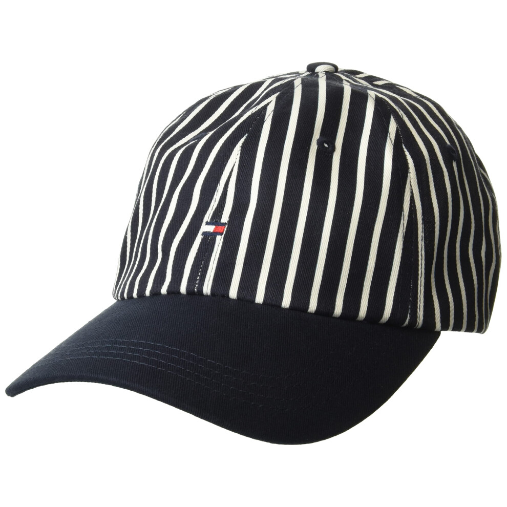 Tommy Hilfiger Men's Cotton Logo Adjustable Baseball Cap Hilfiger Nav
