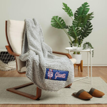 Foto New York Giants NFL Big Logo Cloud Sherpa Blanket