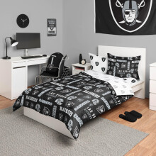 5-dielna s   prava postelnej bielizne FOCO Las Vegas Raiders NFL Team Color Bed In a Bag