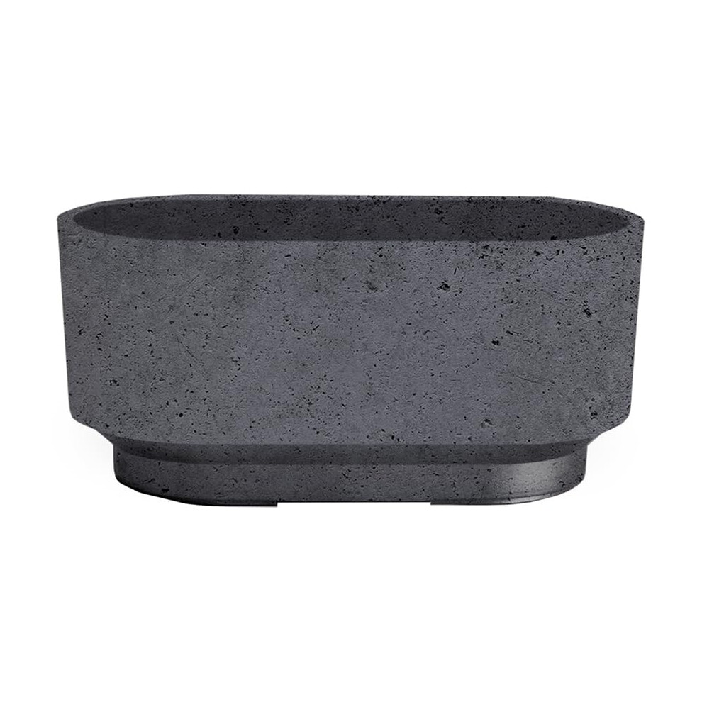 The HC Companies 55 Inch Sorrento Succulent Pot  Lightweight Indoor Plastic Succulent Planter with Drainage  Faux Concrete-image-OPC-PFS98PF-NEW