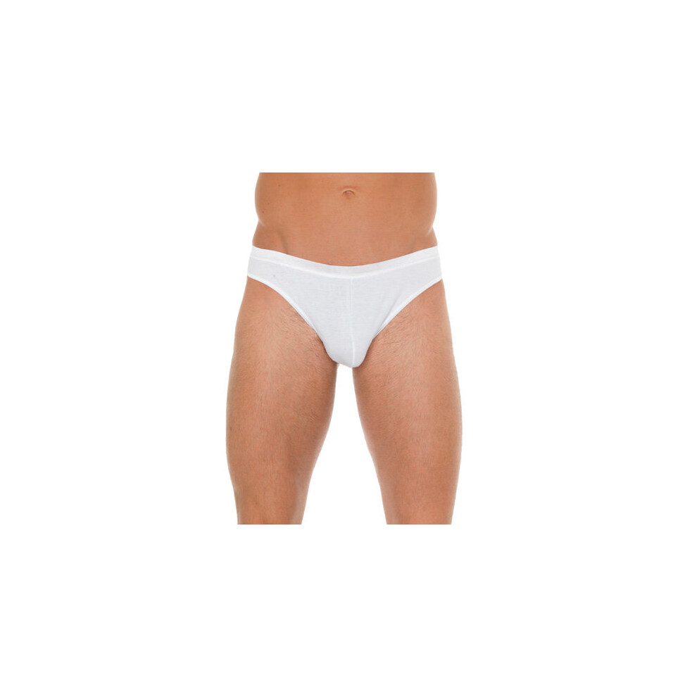 Rimba Mens White Cotton G-String