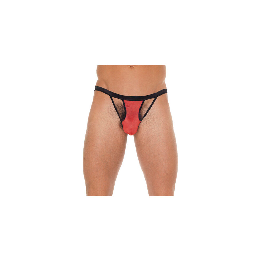 Rimba Black/Red Mens G-String With Pouch