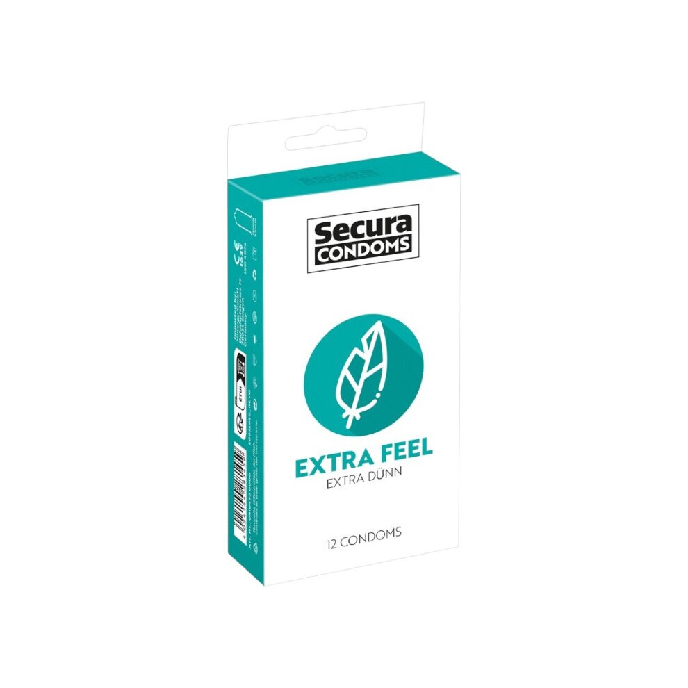 Secura Kondome Extra Feel Extra Thin Latex Condoms 12 Pack