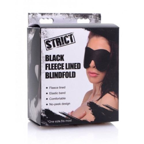 Black Fleece Lined Blindfold 2