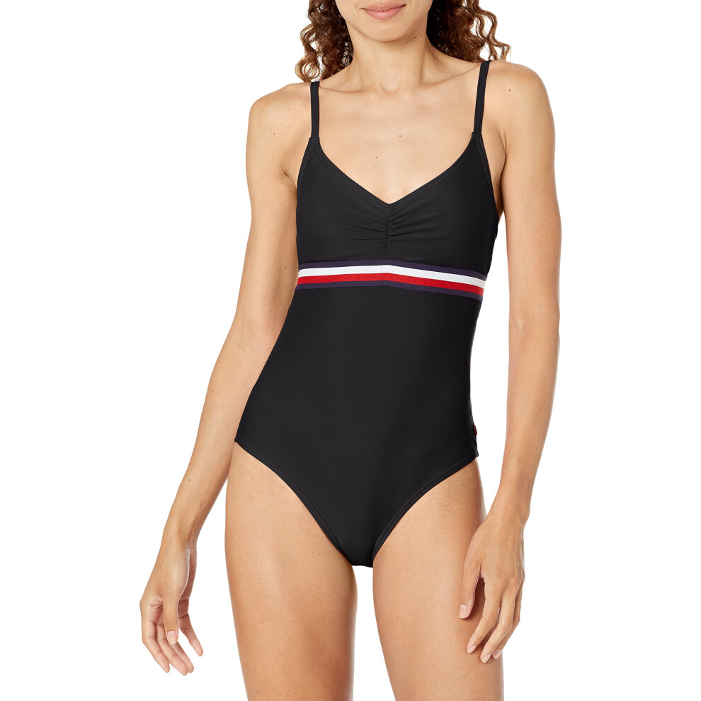 Tommy Hilfiger Women's Standard Open Back Over The Shoulder Straps One