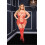 Baci Corset Front Suspender Lace Bodystocking Red Queen 1
