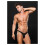 ENVY Envy Microfiber Low Rise Zip Thong Black M/L 1