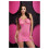 Lapdance Leopard Cutout Lace Mini Dress Hot Pink 1