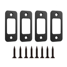 Zadn    doska na z   voru, zaoblen    roh 1"""" x 2-1/4"""" (matn    cierna) so skrutkami 1-3/8"""" - 4 kusy
