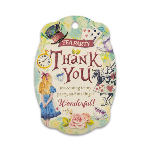 Summer-Ray 50 Stück Alice im Wunderland Danke Geschenk Tags