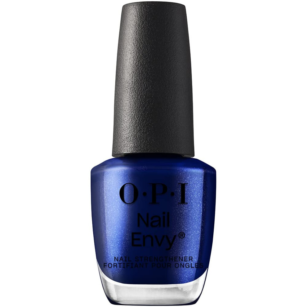 OPI Nail Envy  Nail Strengthening Treatment  Stronger Nails in 1 Week  Vegan Formula  Opaque Dark Blue Crme Finish  All Night Strong  0.5 fl oz