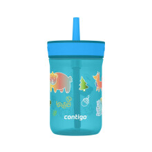 Contigo Kids Leighton Straw Tumbler με Καπάκι Χωρίς Διαρροές, 14oz, Juniper/Blue Forest