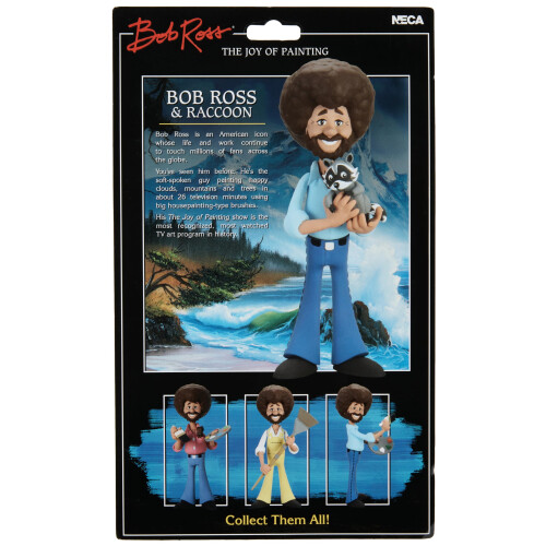 NECA NECA Toony Classics: Bob Ross mit Waschb  r, 6 Zoll gro  e Actionfigur 2