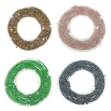 Teniinet 4PCS 50 Handmade Afrikanska Midjepärlor för kvinnor Non-Stretching