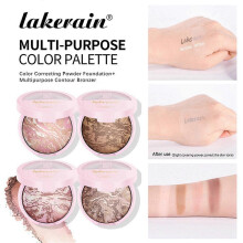 Baked Brighten Foundation,Oil Control Color Correcting Balance Foundation Natural Matte Powder Foundation 1Porcelain