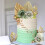 Boho Cake Topper Palm Feuilles de fleurs vertes poussireuses DCORATIONS DE CAKE PITSION 5